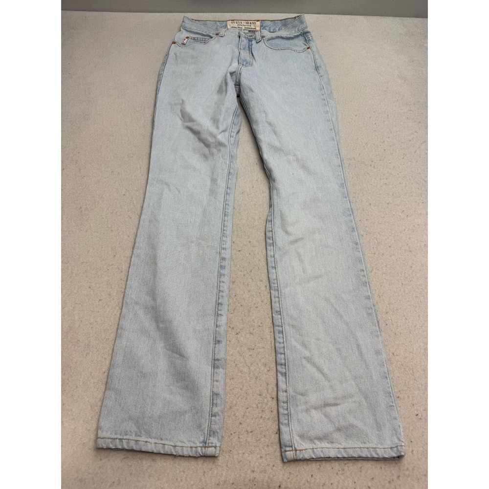 Vintage Guess Jeans Womens 28x31 Blue Light Wash Mid Rise Bootcut Denim USA